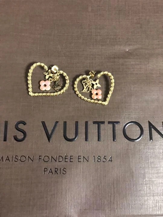 LOUIS VUITTON Sweet Monogram Earrings Gold | FASHIONPHILE