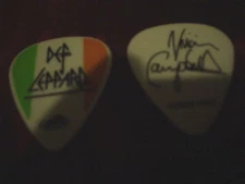 DEF LEPPARD Irish Flag & Vivian Campbell SIGNATURE 2008 Sparkle Tour GUITAR PICK
