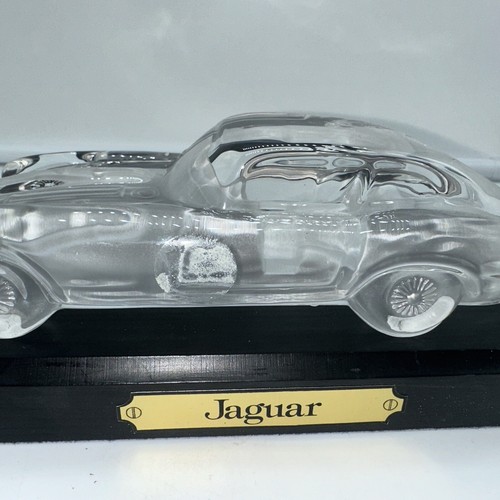 HOFBAUER CRYSTAL JAGUAR ON BLACK WOODEN BASE - 1987 - Picture 3 of 6