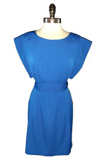 NEW ELIZA J Size 8 A-Line Dress Blue Cap Sleeve Pockets