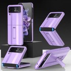 Cell Phone Case with Stand Foldable Cover Parts for Samsung Z Flip4 Accessories