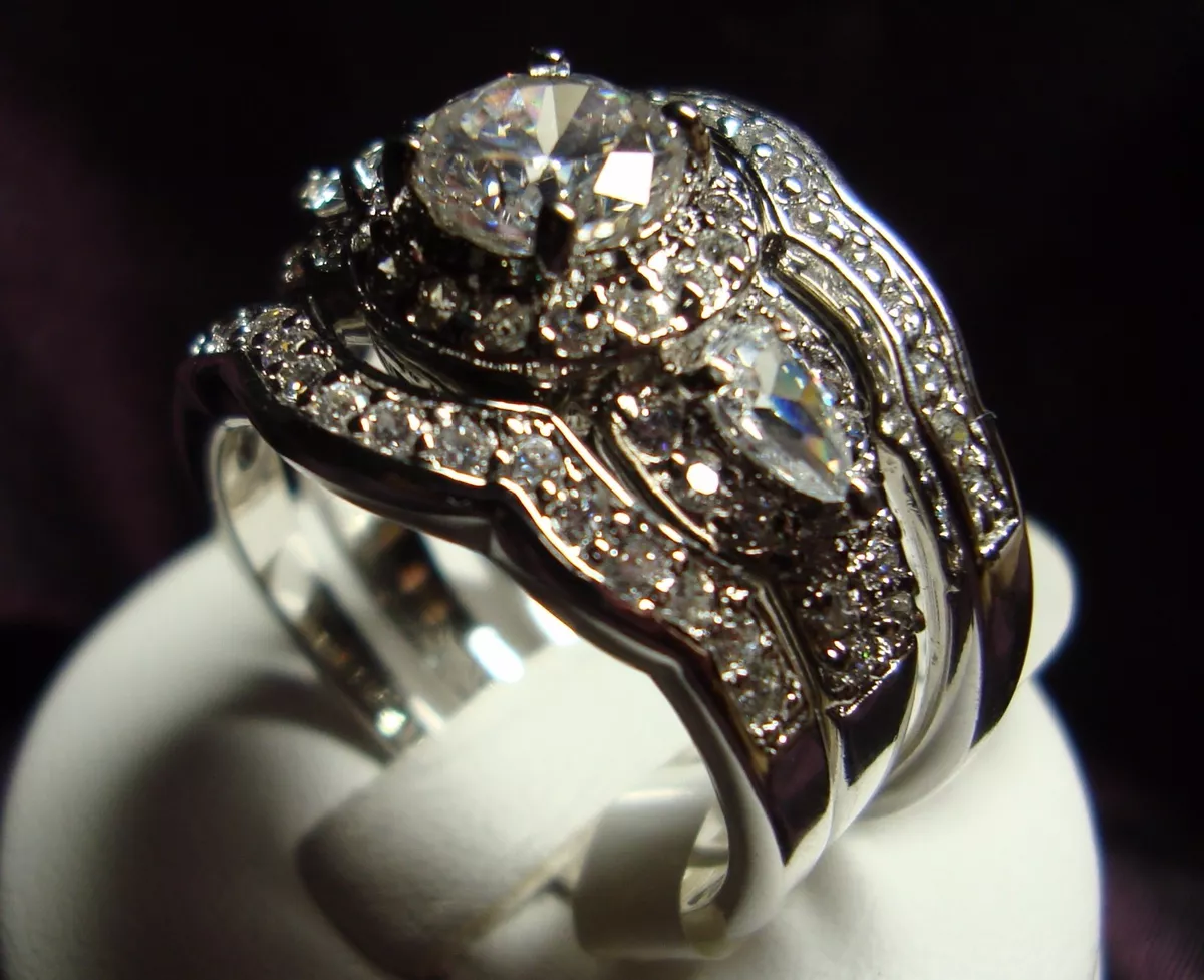 Vintage cz hotsell wedding rings