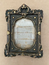 Vintage WOOD GESSO Ornate Miniature Mini Picture Frame #2