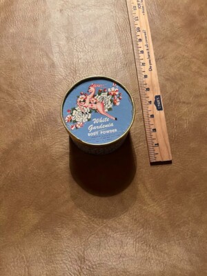 Vintage 1950's Lander White Gardenia Body Powder Box NOS Never Opened