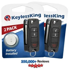 2x Keyless Entry Remote Car Flip Key Fob for Jeep Dodge Chrysler OHT692427AA 3b