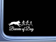 German Shepherd Decal Beware OS 036 8" Sticker schutzhund k9