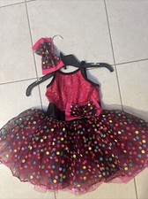 Dance Costume with Bow, Polka Dots, Curtain Calls, Child Small, NEW 