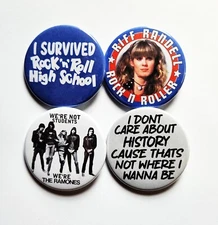 Rock n Roll High School Pinback Buttons Magnets & Bottle Openers. Ramones