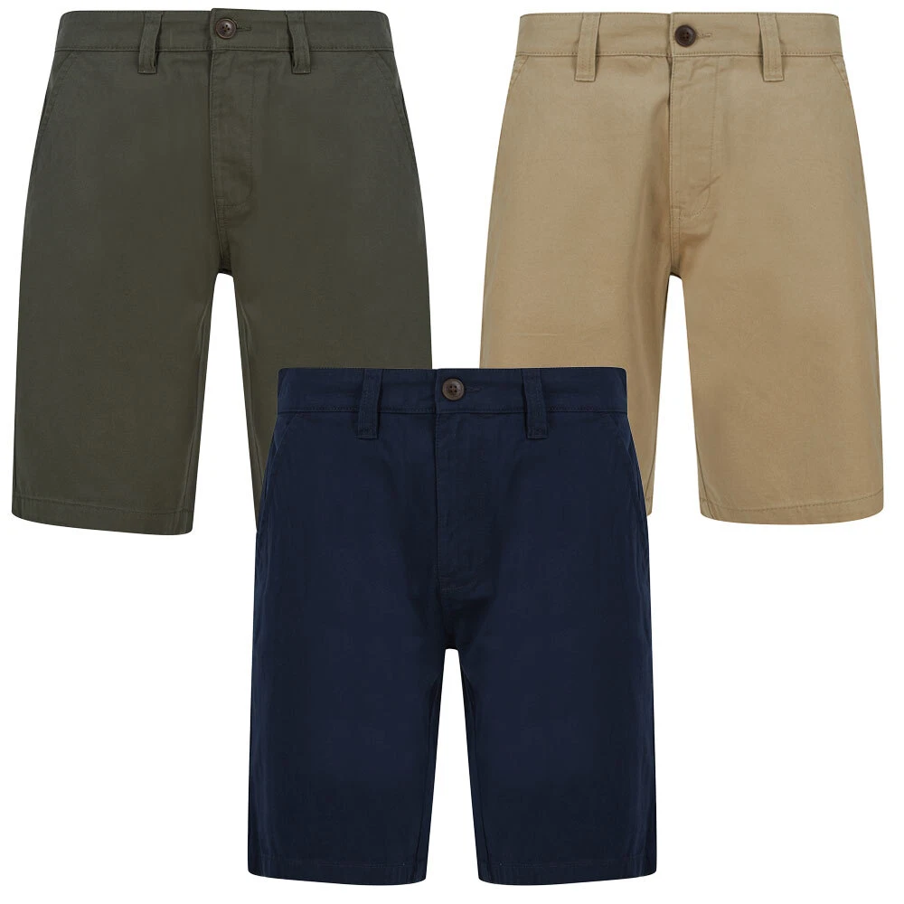 Tokyo Laundry Men's Chino Shorts Cotton Twill Summer Smart Holiday Office Work