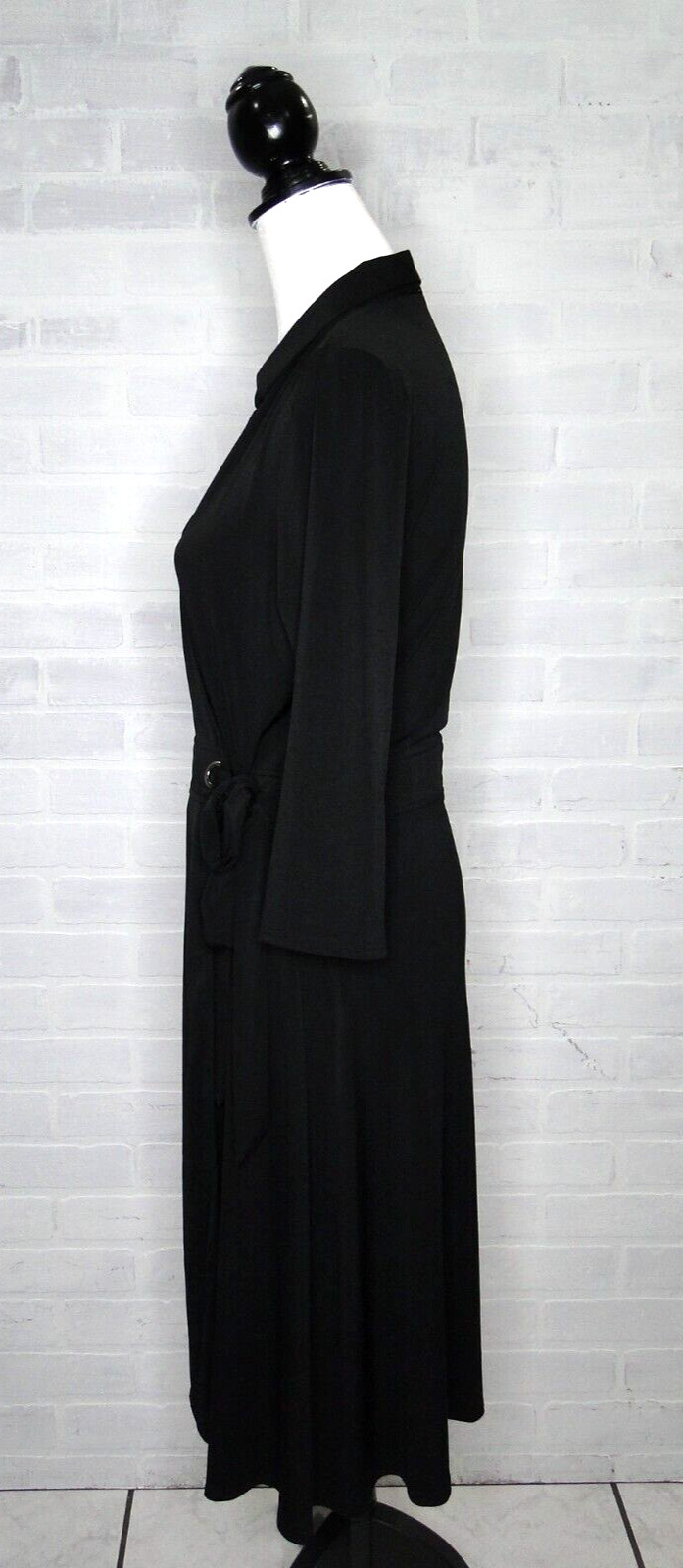H by Halston Maxi Wrap Dress In Black Size Medium