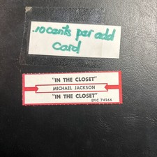 1 JUKEBOX TITLE STRIP Michael Jackson In The Closet Epic 45