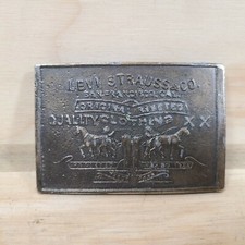 Vintage Levi Strauss Bergamot Brass Works USA Western Style Belt Buckle
