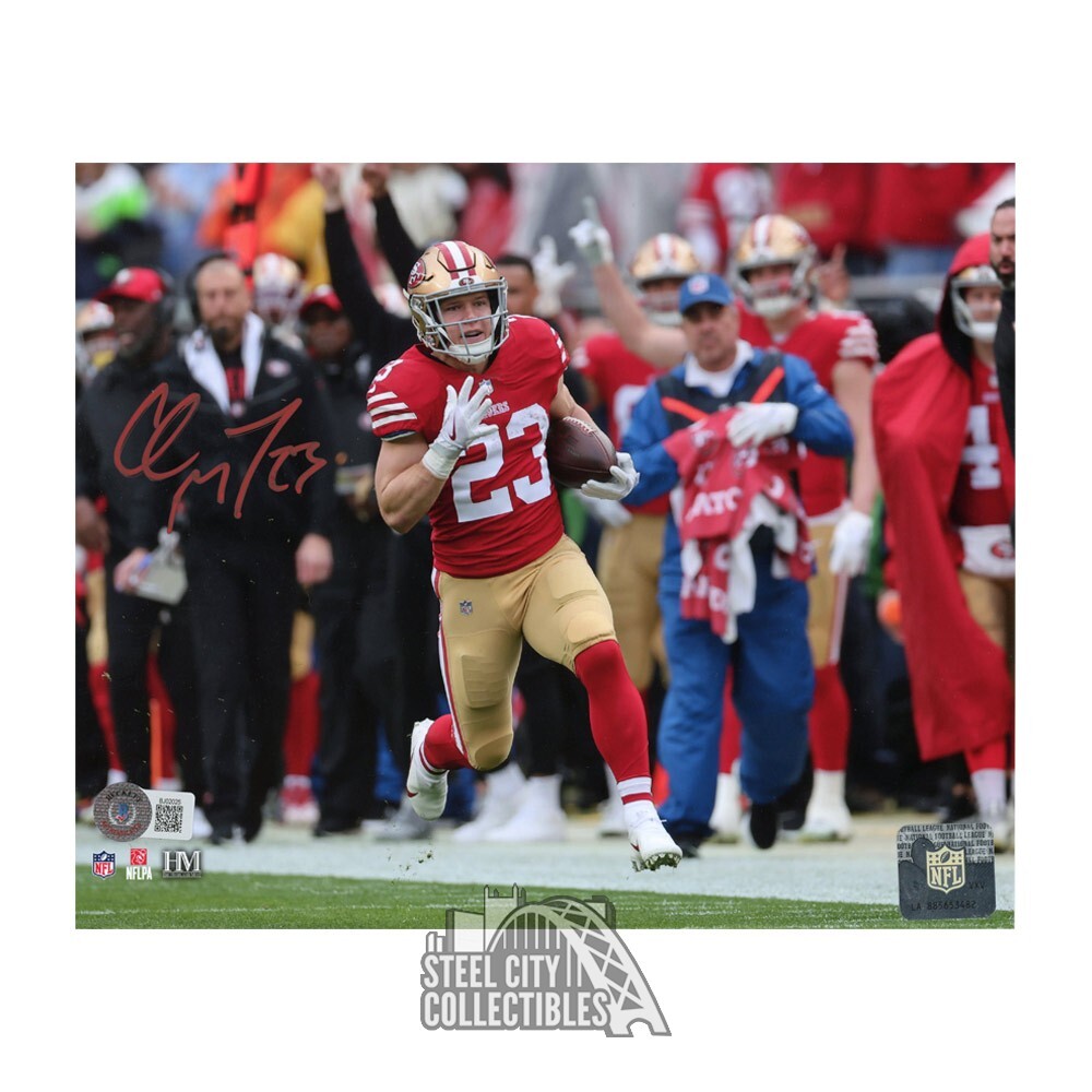 Christian McCaffrey Autographed Signed San Francisco 16x20 Football Photo-BAS(Side Line 