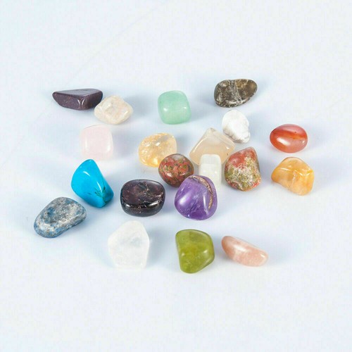 20pcs Crystal Gemstone Polished Healing Chakra Stone Collection Display Set Kits - Picture 8 of 10
