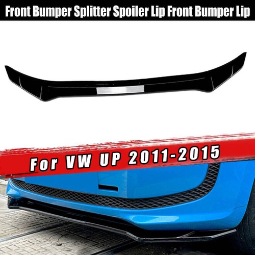 Schwarz für VW UP! 11-2015 Front Stoßstange Flaps Spoiler Splitter Frontschaufel - Bild 2 von 12
