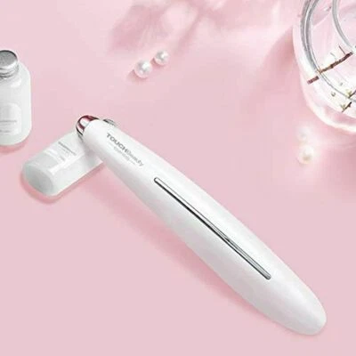 TOUCHBeauty Portable Eye Massager Wand with 40℃ Heated & Sonic Vibration -White