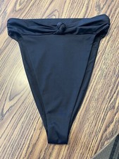 ASOS Bikini Bottom Black Size 8 High Waisted Knot Front Cheeky Swimsuit
