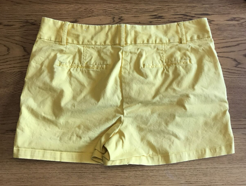 Ann Taylor Loft Women's Size 8 Shorts Yellow Riviera Casual Flat Front 34" W - Picture 2 of 4