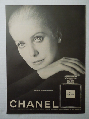 1974 CHANEL No5 Perfume Magazine Ad - Catherine Deneuve For Chanel