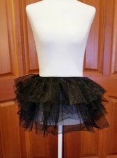 Girls-med 5- layerd black tulle TuTu