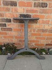 Wishbone Industrial style cast iron table legs for dining table, pair of