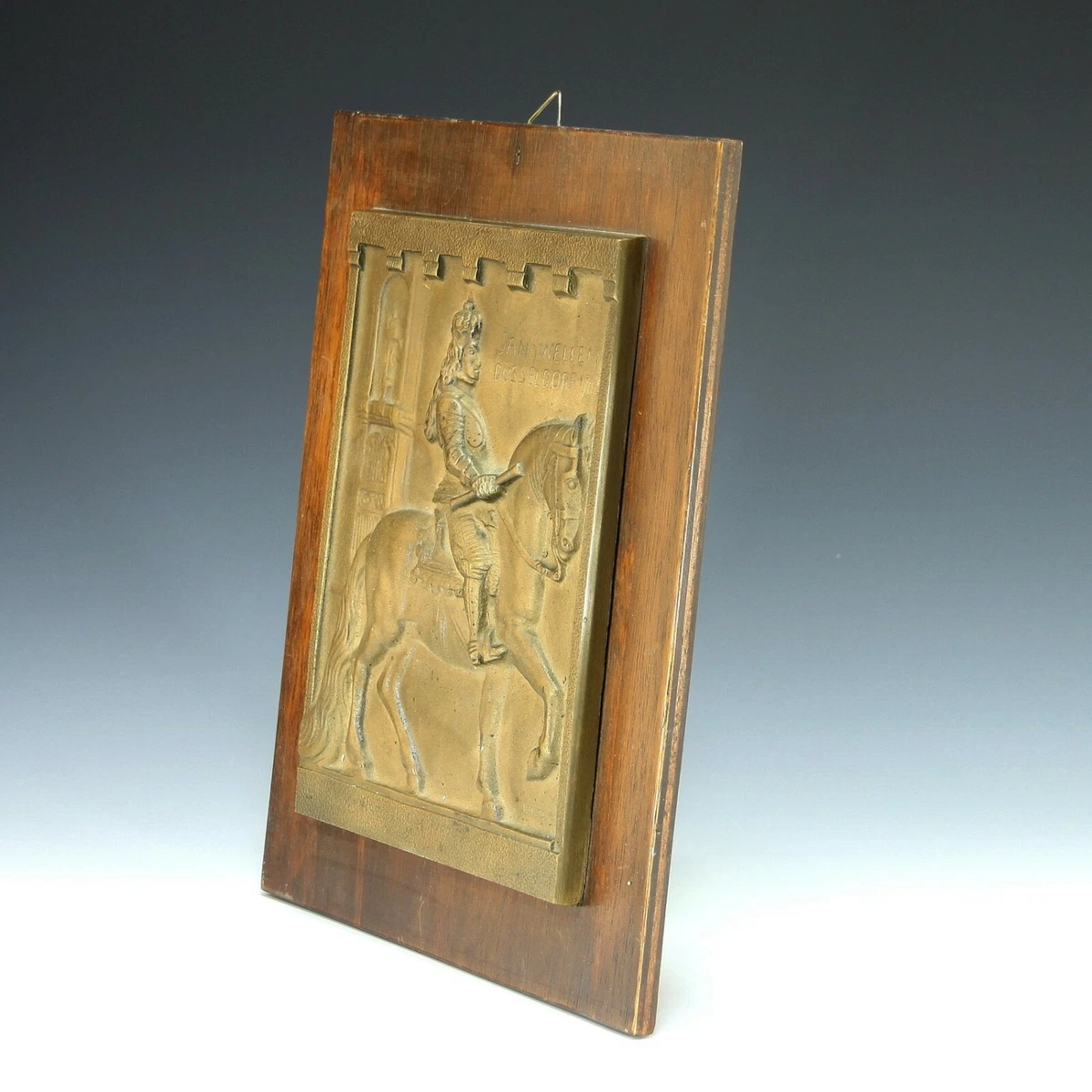  Bronzetafel JAN WELLEM DÜSSELDORF 1703 signiert Wiehe (1874-1960)