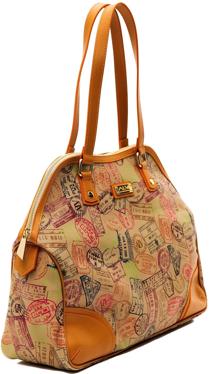 Borsa Spalla Donna Safari Cuoio Alv By Alviero Martini Bag Woman Beige Leather