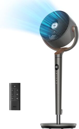 Fan for Bedroom, 120?? Oscillating Standing Fans, Quiet Floor Fan with DC Motor