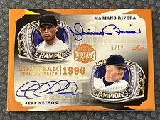 2024 Leaf Bronx Legacy MARIANO RIVERA / JEFF NELSON RING TEAM 1996 WS Auto /12