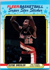 1988-89 Fleer Sticker Clyde Drexler #3 (1)