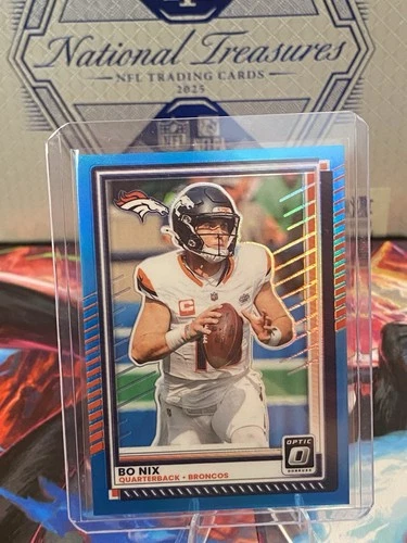 2025 Panini Donruss Optic Bo Nix Aqua Prizm /349 Denver Broncos SP