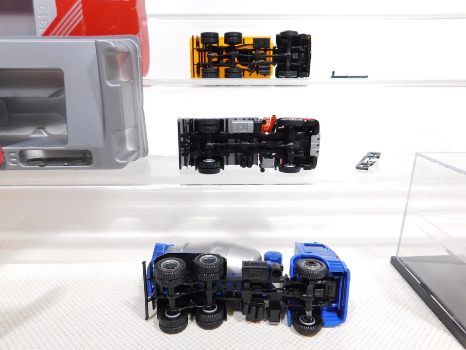 3X Herpa H0 1:87 LKW MB 143189 155656 Atego Betonmischer Mint Box #DP398-0,5 - Immagine 3 di 4