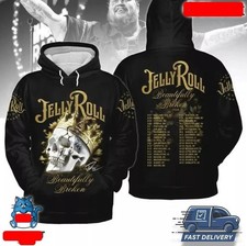 Jelly Roll Beautifully Broken All The Destination Hoodie 3D Full Size S-5XL