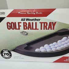 GoSports All-Weather Golf Ball Tray 70 Ball Capacity - Black - NEW