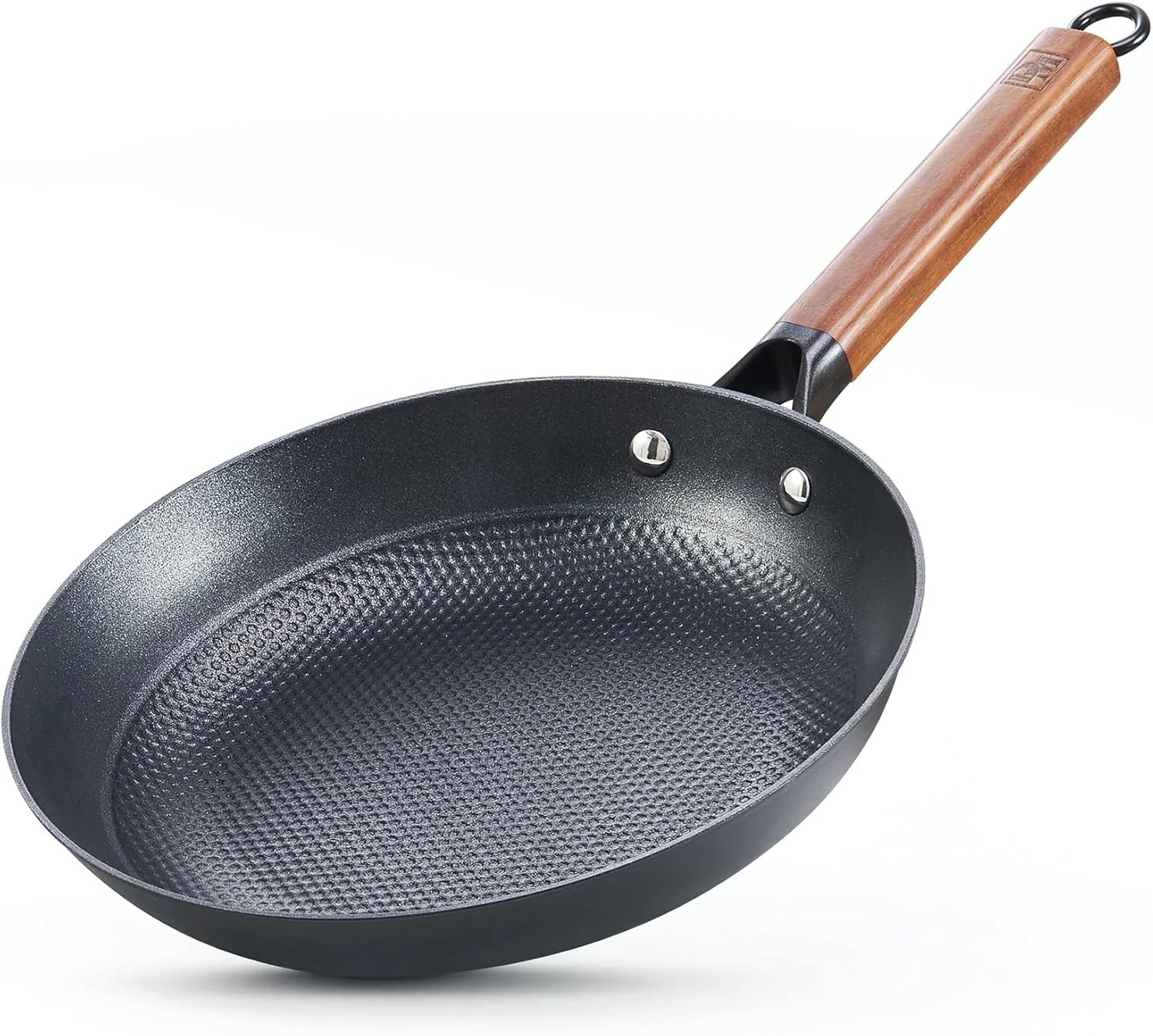 DM Cast Iron Skillet, 8 Inch Nonstick Frying Pan with 8-Inch, Black