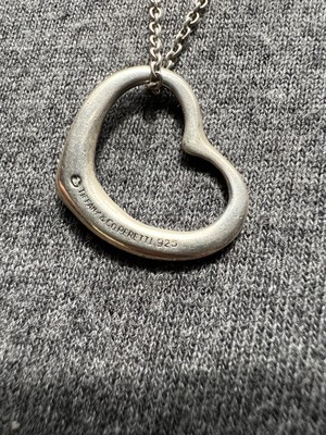 Tiffany & Co. Sterling Silver Elsa Peretti Open Heart 27mm Pendant