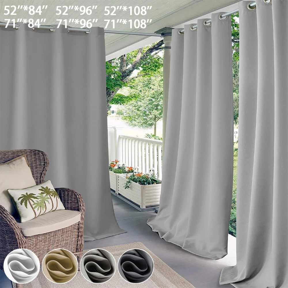 6 Size Waterproof Outdoor Curtains Thermal Blackout Patio Garden Drapes Eyelet
Opens in a new window