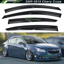 For 2009-2015 Chevy Cruze JDM Mugen Style Window Visors Rain Guards Deflectors