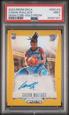 2023 Cason Wallace Prizm Deca Gold /10 Auto PSA 9 POP 1 Rookie Autograph