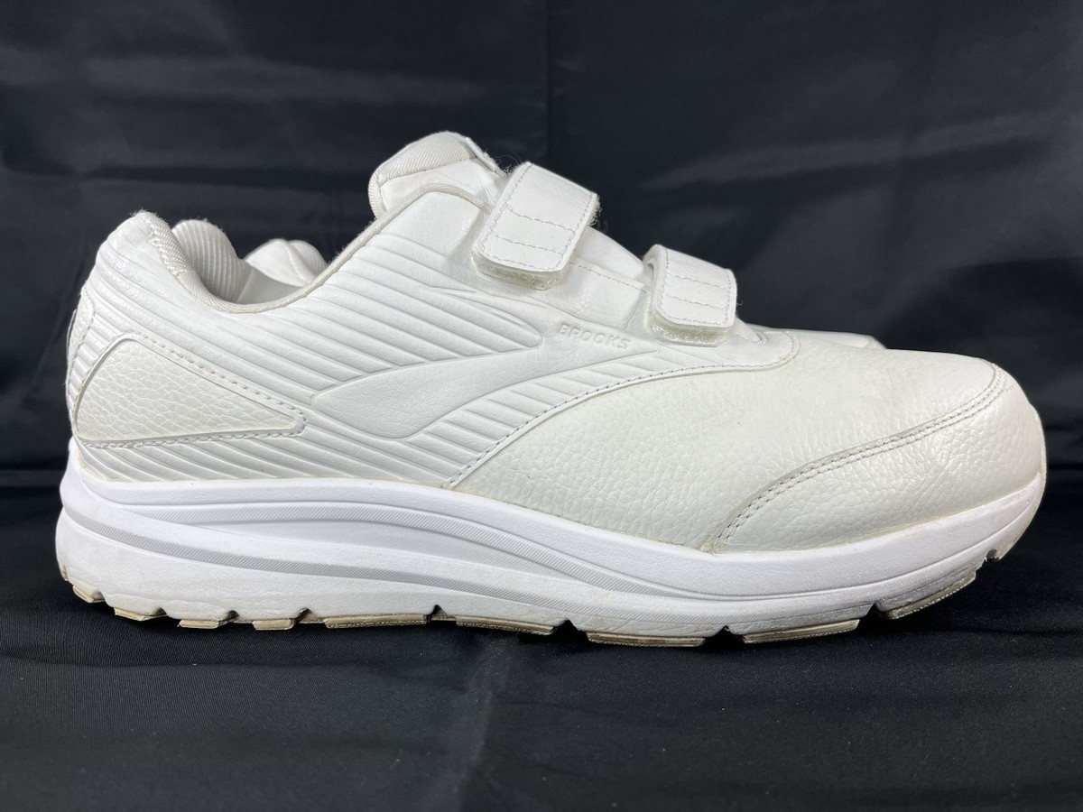 Brooks Addiction Walker Comfort 2 Strap White Leather Shoes  display picture 2
