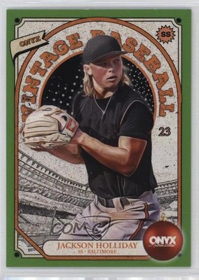 2023 Onyx Vintage Extended Holiday Pack Green 1/50 Jackson Holliday #OVJH s5q