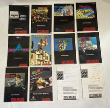 Vintage lot of Super Nintendo Entertainment System Instruction Manuals Booklets