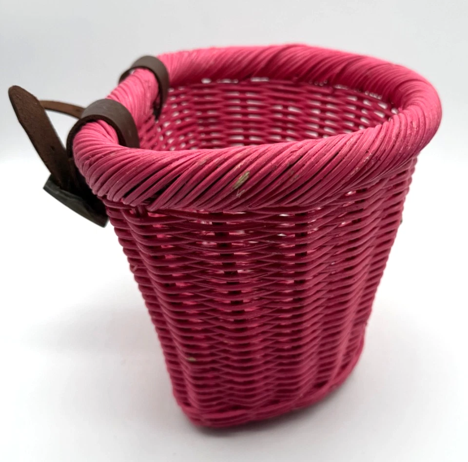 Cesta de manillar de bicicleta Nantucket, rosa Foto 3 de 4