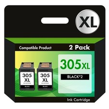 305 305-XL Ink Cartridges Black Colour Compatible with HP DeskJet 2710e Printer