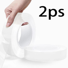 2 Rolls Nano Double-Sided Tape  1mm Thick  30mm Wide  3m Long US