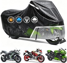 Motorcycle Cover Waterproof 96.5" Heavy Duty 420D Outdoor Bike