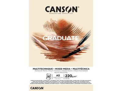 2 bis 20x CANSON Studienblock GRADUATE MIXED MEDIA, natur, DIN A5 BIS 54% RABATT