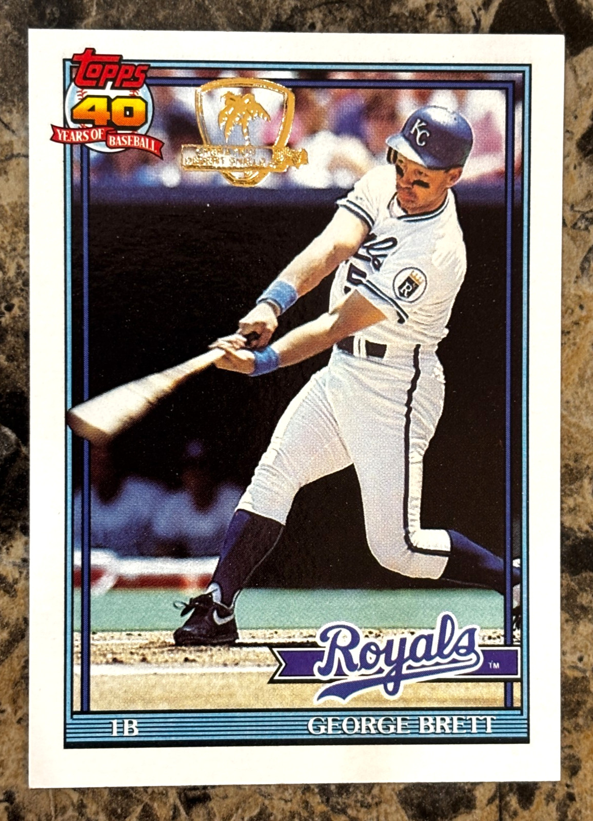 George Brett 1991 Topps Operation Desert Shield  #540 - Kansas City Royals
