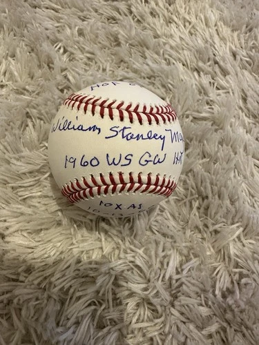 Bill Mazeroski Signed Baseball Loaded With Inscriptions