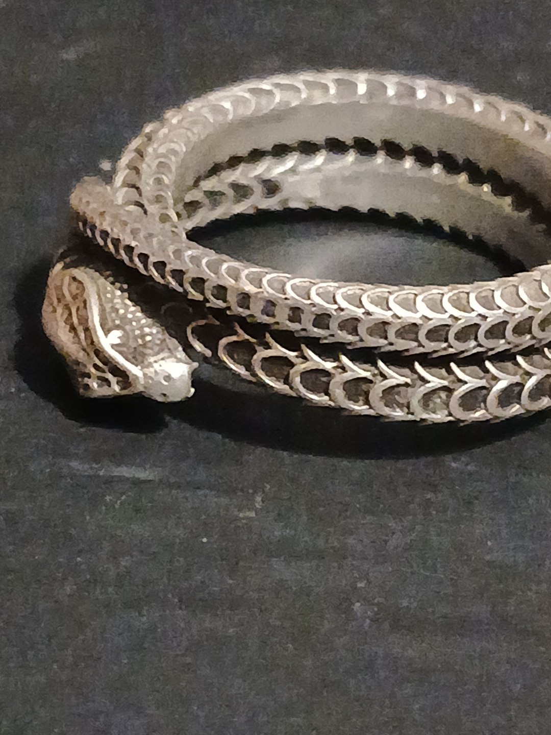 Gucci Snake Python Ring Silver 925 - Size 11 Sign… - image 5